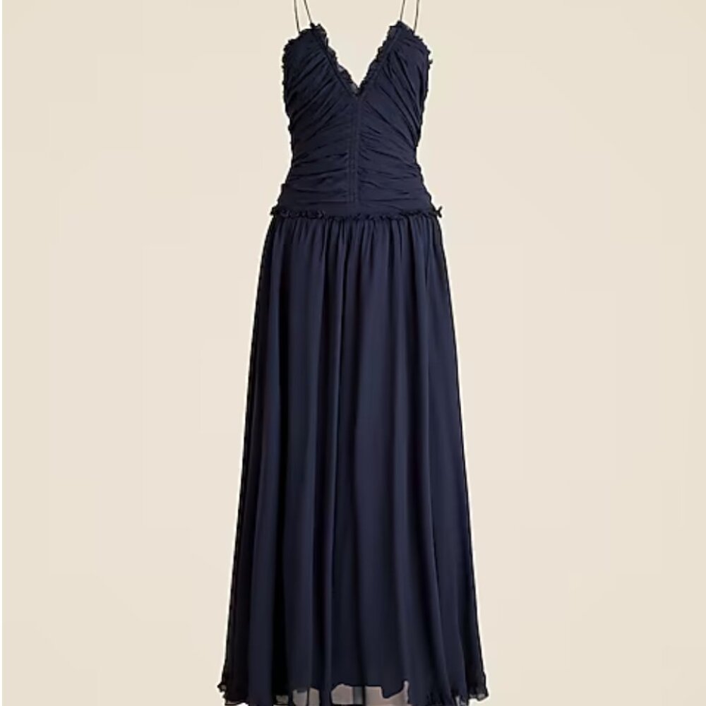 J Crew Navy Blue Maxi Dress